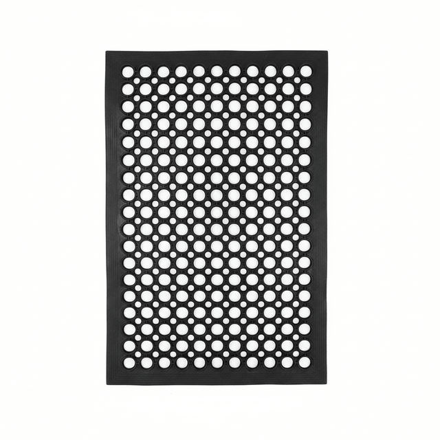 Black Anti-Slip Hollow Design Rubber Mat - 40×60 cm - Al Kabayel Discount CentreBlack Anti-Slip Hollow Design Rubber Mat - 40×60 cmMats Carpets & RugsAKDCAl Kabayel Discount Centre