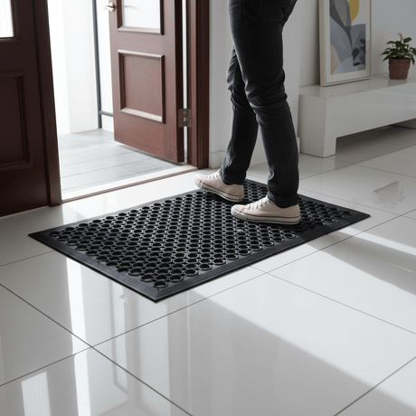 Black Anti-Slip Hollow Design Rubber Mat - 40×60 cm - Al Kabayel Discount CentreBlack Anti-Slip Hollow Design Rubber Mat - 40×60 cmMats Carpets & RugsAKDCAl Kabayel Discount Centre