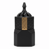 Black Ceramic Incense Burner — Hexagonal Bakhoor Mabkhara | 14cm - Al Kabayel Discount CentreBlack Ceramic Incense Burner — Hexagonal Bakhoor Mabkhara | 14cmIncense BurnerAKDCAl Kabayel Discount Centre