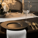 Black Ceramic Round Charger Plate with Embossed Radial Rim – 8.5 Inch - Al Kabayel Discount CentreBlack Ceramic Round Charger Plate with Embossed Radial Rim – 8.5 InchPlatesAKDCAl Kabayel Discount Centre