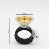 Black Chalk & Glass Incense Burner With Ring Base – 12×7 cm - Al Kabayel Discount CentreBlack Chalk & Glass Incense Burner With Ring Base – 12×7 cmIncense BurnersAKDCAl Kabayel Discount Centre