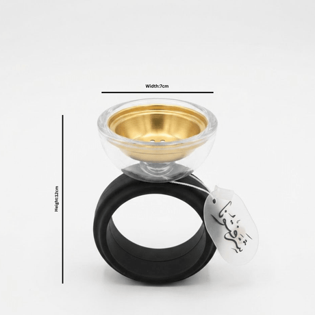 Black Chalk & Glass Incense Burner With Ring Base – 12×7 cm - Al Kabayel Discount CentreBlack Chalk & Glass Incense Burner With Ring Base – 12×7 cmIncense BurnersAKDCAl Kabayel Discount Centre