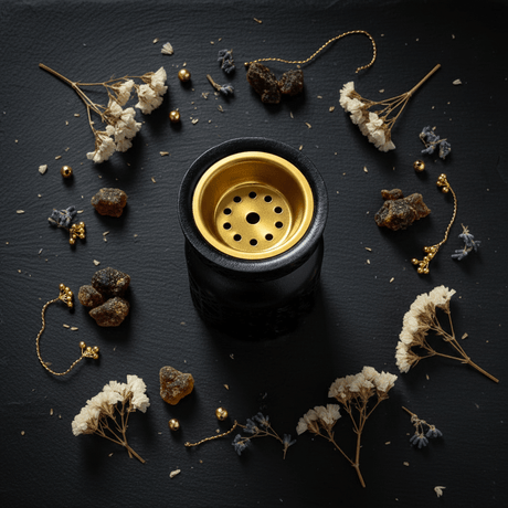 Black Chalk Incense Burner | Matte Black & Gold |10 × 6 cm - Al Kabayel Discount CentreBlack Chalk Incense Burner | Matte Black & Gold |10 × 6 cmIncense burnerAKDCAl Kabayel Discount Centre
