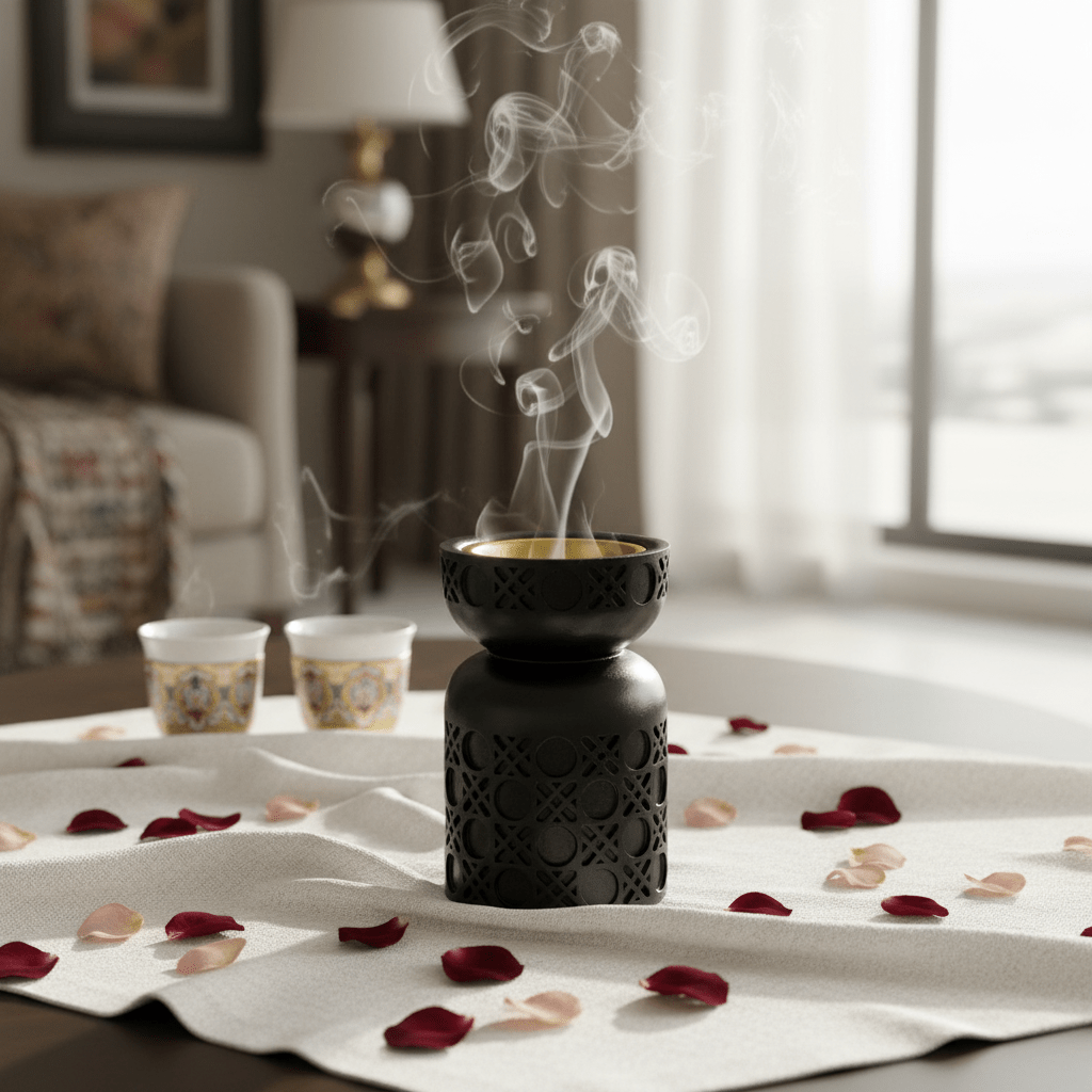 Black Chalk Incense Burner | Matte Black & Gold |10 × 6 cm - Al Kabayel Discount CentreBlack Chalk Incense Burner | Matte Black & Gold |10 × 6 cmIncense burnerAKDCAl Kabayel Discount Centre