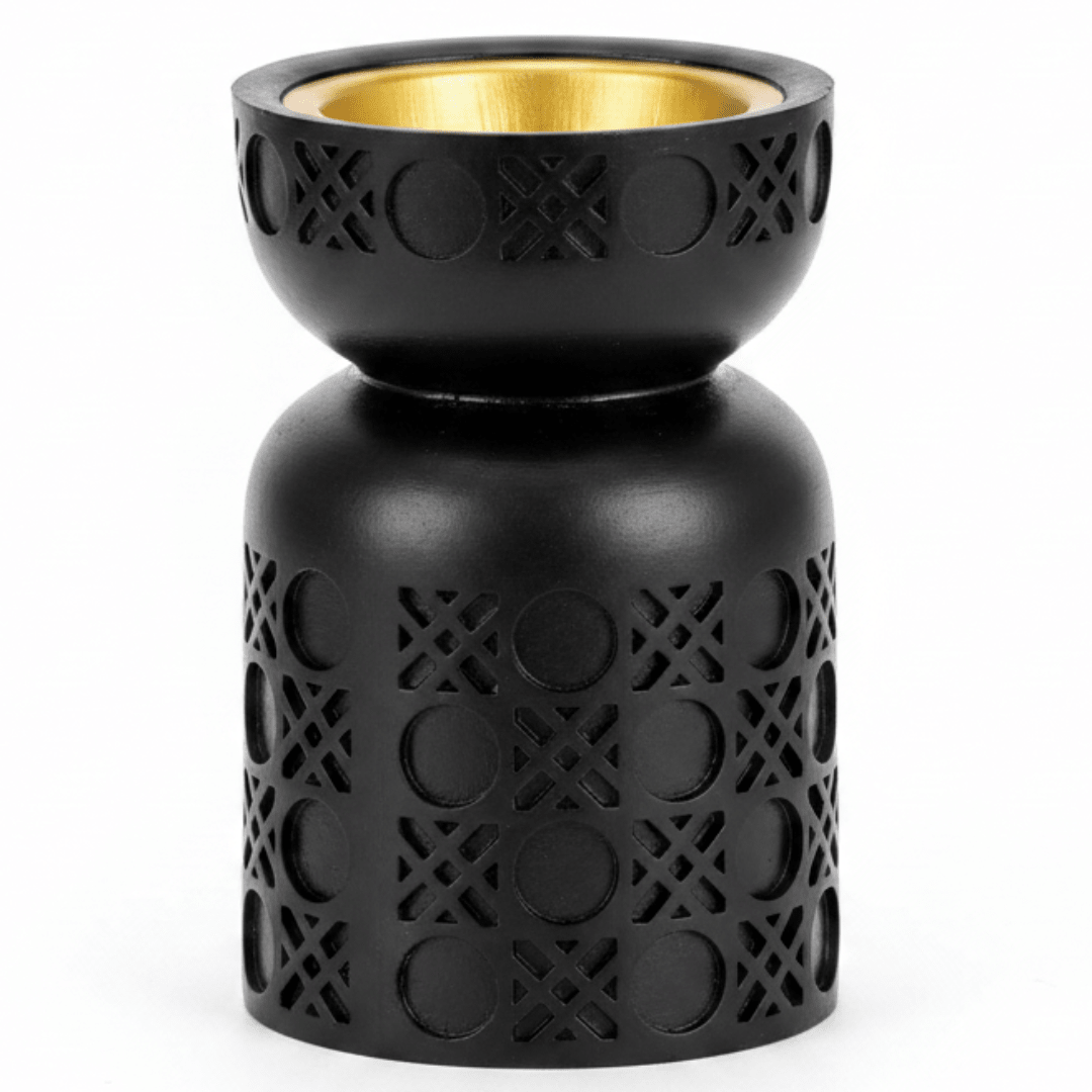 Black Chalk Incense Burner | Matte Black & Gold |10 × 6 cm - Al Kabayel Discount CentreBlack Chalk Incense Burner | Matte Black & Gold |10 × 6 cmIncense burnerAKDCAl Kabayel Discount Centre