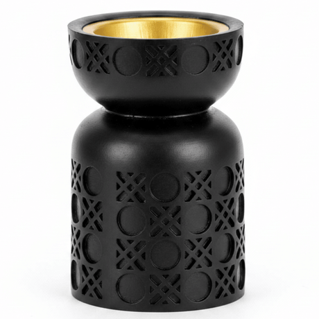 Black Chalk Incense Burner | Matte Black & Gold |10 × 6 cm - Al Kabayel Discount CentreBlack Chalk Incense Burner | Matte Black & Gold |10 × 6 cmIncense burnerAKDCAl Kabayel Discount Centre