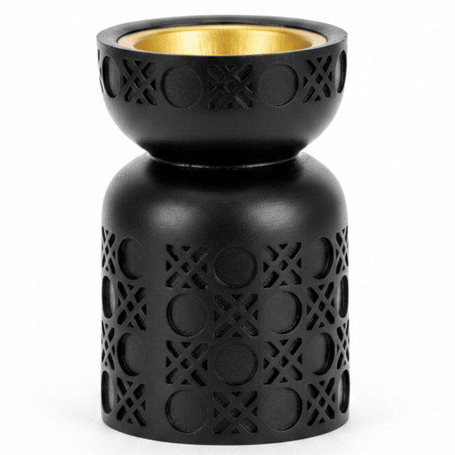 Black Chalk Incense Burner | Matte Black & Gold |10 × 6 cm - Al Kabayel Discount CentreBlack Chalk Incense Burner | Matte Black & Gold |10 × 6 cmIncense burnerAKDCAl Kabayel Discount Centre