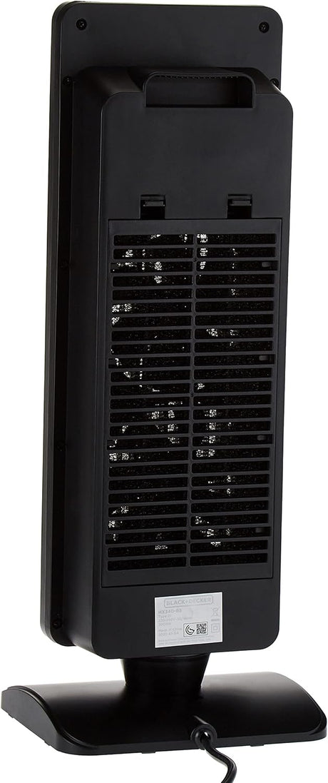 Black & Decker 2000W 240V Vertical Fan Heater, 50 - 60Hz 52cm Height For Max Room Coverage With Thermostatic, Dual Thermal Control, Cooling Fan Auto Shutoff Antifreeze Features HX340 - B5 - Al Kabayel Discount CentreBlack & Decker 2000W 240V Vertical Fan Heater, 50 - 60Hz 52cm Height For Max Room Coverage With Thermostatic, Dual Thermal Control, Cooling Fan Auto Shutoff Antifreeze Features HX340 - B5Fans/HeatersBLACK & DECKERAl Kabayel Discount Centre