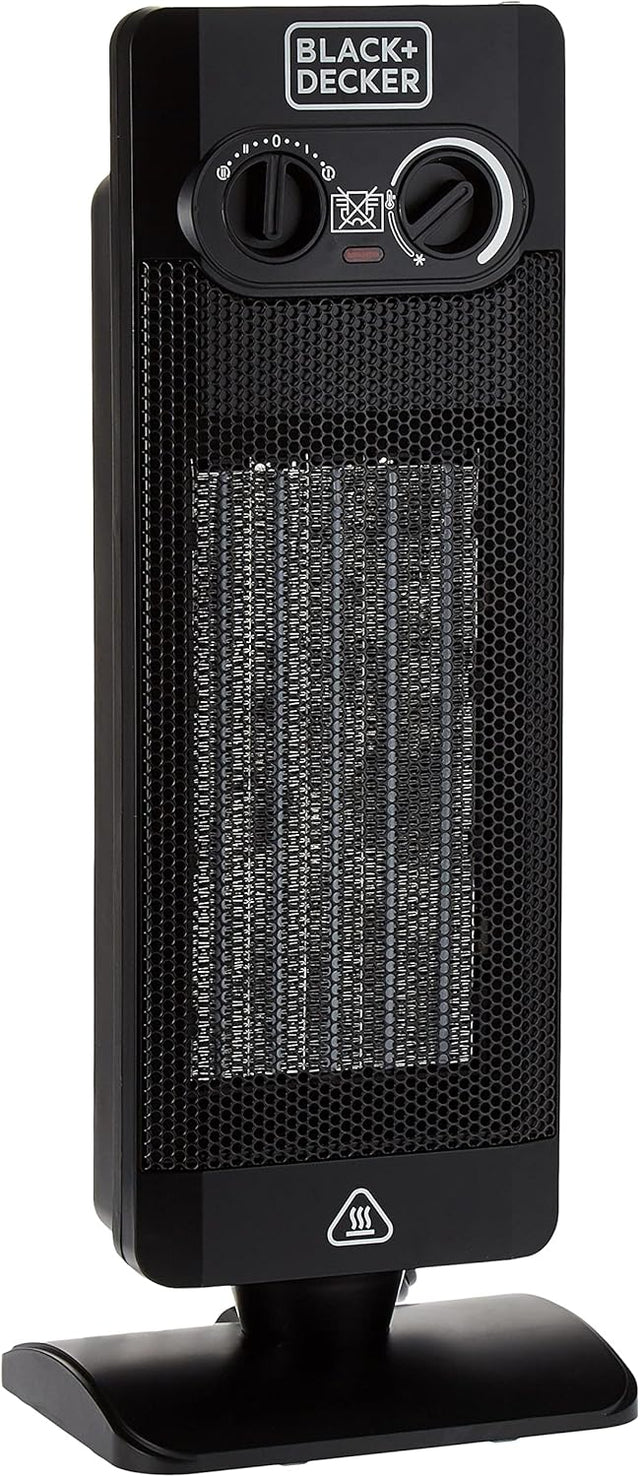 Black & Decker 2000W 240V Vertical Fan Heater, 50 - 60Hz 52cm Height For Max Room Coverage With Thermostatic, Dual Thermal Control, Cooling Fan Auto Shutoff Antifreeze Features HX340 - B5 - Al Kabayel Discount CentreBlack & Decker 2000W 240V Vertical Fan Heater, 50 - 60Hz 52cm Height For Max Room Coverage With Thermostatic, Dual Thermal Control, Cooling Fan Auto Shutoff Antifreeze Features HX340 - B5Fans/HeatersBLACK & DECKERAl Kabayel Discount Centre
