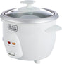 Black & Decker 350W 0.6L Rice Cooker With Removable NonStick Bowl, Steaming Tray, Water Level Indicator And A Glass Lid With Cool Touch, For Healthy Meals RC650 - B5 - Al Kabayel Discount CentreBlack & Decker 350W 0.6L Rice Cooker With Removable NonStick Bowl, Steaming Tray, Water Level Indicator And A Glass Lid With Cool Touch, For Healthy Meals RC650 - B5Rice CookersBLACK & DECKERAl Kabayel Discount Centre
