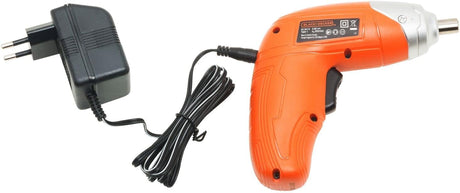Black & Decker 3.6V Li-Ion Cordless Power Screwdriver Kit with 10 Pieces Bitset , Orange/Black - KC3610-B5, 1 Years Warranty - Al Kabayel Discount CentreBlack & Decker 3.6V Li-Ion Cordless Power Screwdriver Kit with 10 Pieces Bitset , Orange/Black - KC3610-B5, 1 Years WarrantyPower ToolsBLACK & DECKERAl Kabayel Discount Centre