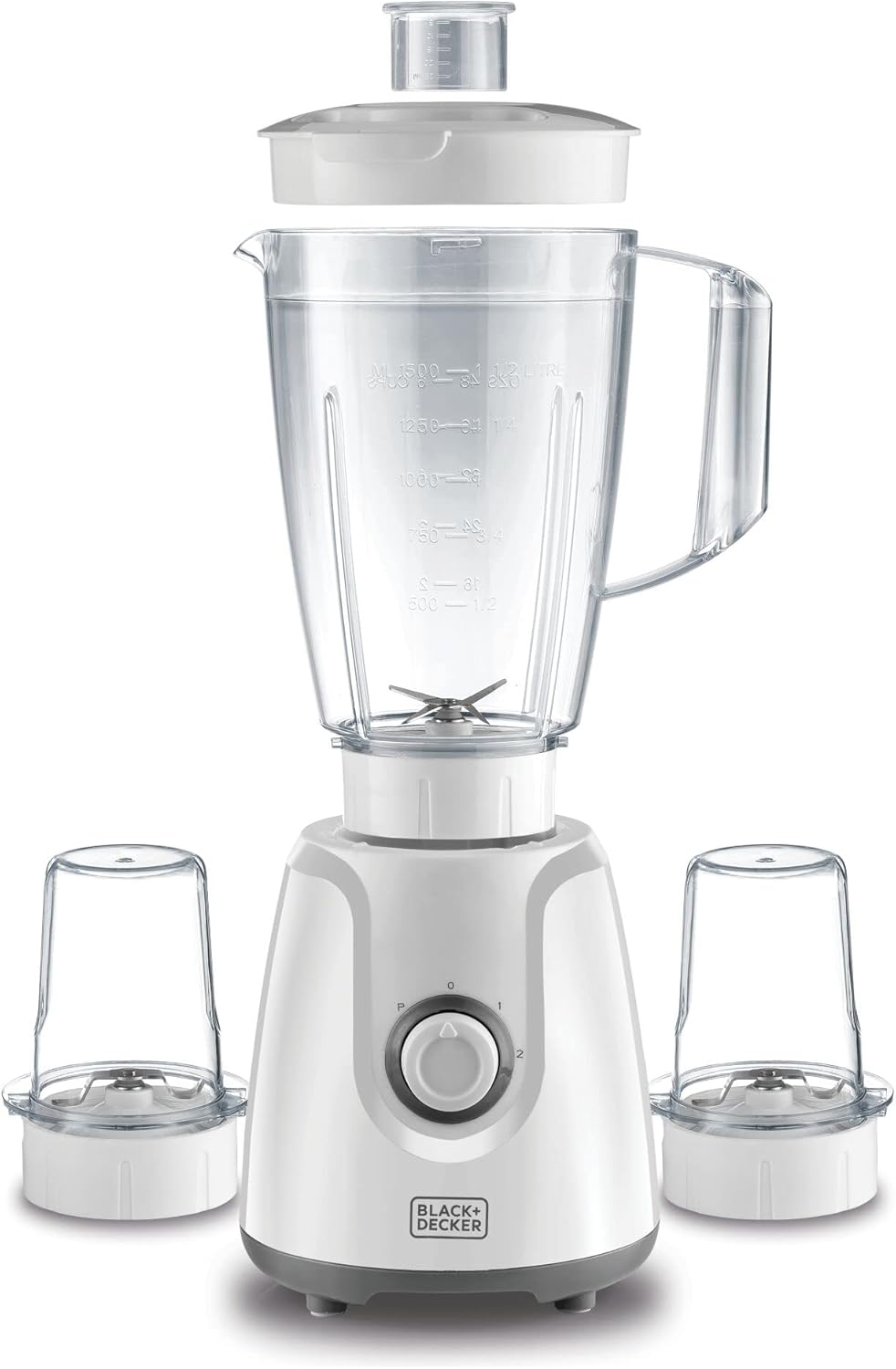 Black Decker 400W 1.5L Blender With Grinder Mill & Chopper Mill, 2 Speed Control with Pulse, White - Bx4000 - B5 - Al Kabayel Discount CentreBlack Decker 400W 1.5L Blender With Grinder Mill & Chopper Mill, 2 Speed Control with Pulse, White - Bx4000 - B5Food & Drink AppliancesBLACK+DECKERAl Kabayel Discount Centre