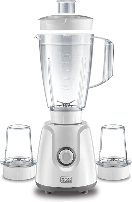 Black & Decker - 400W Blender With Grinder Mill & Chopper Mill, White - Bx4000 - B5 - Al Kabayel Discount CentreBlack & Decker - 400W Blender With Grinder Mill & Chopper Mill, White - Bx4000 - B5Food & Drink AppliancesBLACK & DECKERAl Kabayel Discount Centre