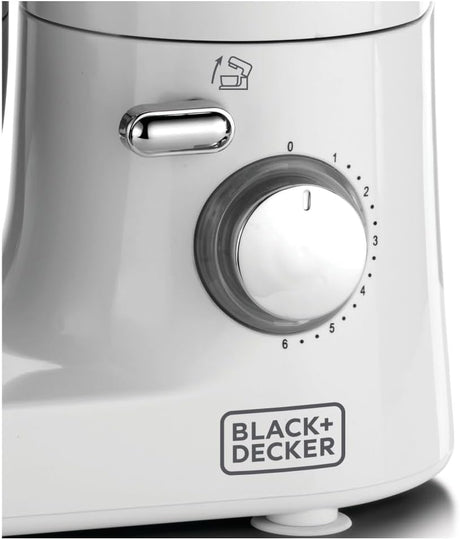 Black & Decker Kitchen Stand Mixer Machine, 1000W Power, 4L Large Capacity, Stainless Steel Bowl, 6 Speed Settings for Perfect Baking Results, Easy Mixing & Kneading, SM1000 - B5 - Al Kabayel Discount CentreBlack & Decker Kitchen Stand Mixer Machine, 1000W Power, 4L Large Capacity, Stainless Steel Bowl, 6 Speed Settings for Perfect Baking Results, Easy Mixing & Kneading, SM1000 - B5Blenders, Mixers & Food ProcessorsBLACK & DECKERAl Kabayel Discount Centre
