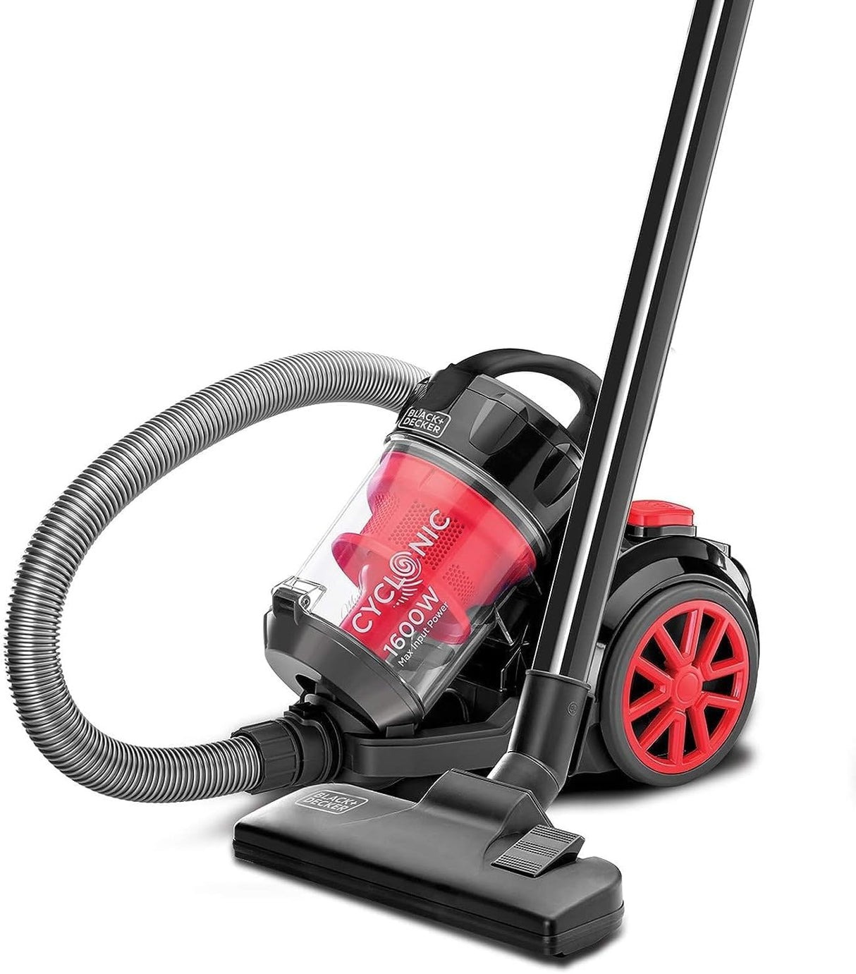 Black & Decker Multi - Cyclonic Bagless Corded Canister Vacuum Cleaner with 6 Stage Filtration, 1400 W Max Power, 20 kPa Suction Power, Red/Black, 2.5 L, VM1680 - B5 - Al Kabayel Discount CentreBlack & Decker Multi - Cyclonic Bagless Corded Canister Vacuum Cleaner with 6 Stage Filtration, 1400 W Max Power, 20 kPa Suction Power, Red/Black, 2.5 L, VM1680 - B5Vacuum CleanersBLACK & DECKERAl Kabayel Discount Centre