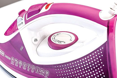 Black & Decker - Steam Iron, 2400W, Ceramic Soleplate, 2 - Way Auto Shutoff, Variable Steam Control - Al Kabayel Discount CentreBlack & Decker - Steam Iron, 2400W, Ceramic Soleplate, 2 - Way Auto Shutoff, Variable Steam ControlIrons & SteamersBLACK & DECKERAl Kabayel Discount Centre