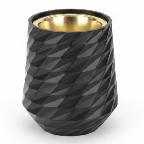 Black Elegant Geometric Ceramic Incense Burner with Gold Brass Interior | 10×7cm - Al Kabayel Discount CentreBlack Elegant Geometric Ceramic Incense Burner with Gold Brass Interior | 10×7cmIncense burnerAKDCAl Kabayel Discount Centre