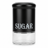 Black Elegant Metal & Glass Sugar Canister — 1 Litre - Al Kabayel Discount CentreBlack Elegant Metal & Glass Sugar Canister — 1 LitreJars & Food SaversAKDCAl Kabayel Discount Centre