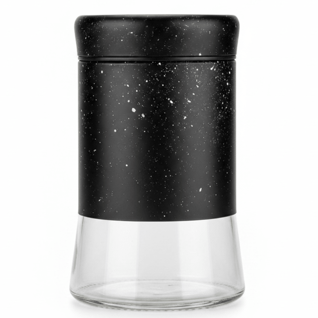 Black Galaxy Speckle Metal & Glass Canister — 750ml - Al Kabayel Discount CentreBlack Galaxy Speckle Metal & Glass Canister — 750mlJars & Food SaversAKDCAl Kabayel Discount Centre