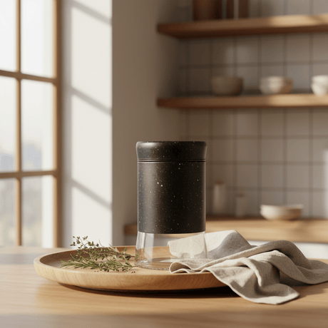 Black Galaxy Speckle Metal & Glass Canister — 750ml - Al Kabayel Discount CentreBlack Galaxy Speckle Metal & Glass Canister — 750mlJars & Food SaversAKDCAl Kabayel Discount Centre