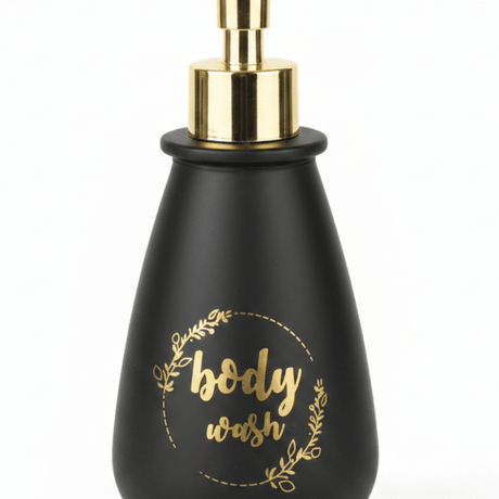 Black & Gold Ceramic & Plastic Liquid Soap Dispenser – 400ml - Al Kabayel Discount CentreBlack & Gold Ceramic & Plastic Liquid Soap Dispenser – 400mlHolders & DispensersAKDCAl Kabayel Discount Centre