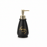 Black & Gold Ceramic & Plastic Liquid Soap Dispenser – 400ml - Al Kabayel Discount CentreBlack & Gold Ceramic & Plastic Liquid Soap Dispenser – 400mlHolders & DispensersAKDCAl Kabayel Discount Centre