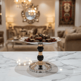 Black & Gold Footed Silver Metal Candy Tray - 19×24cm - Al Kabayel Discount CentreBlack & Gold Footed Silver Metal Candy Tray - 19×24cmServing TraysAKDCAl Kabayel Discount Centre
