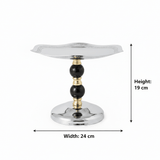 Black & Gold Footed Silver Metal Candy Tray - 19×24cm - Al Kabayel Discount CentreBlack & Gold Footed Silver Metal Candy Tray - 19×24cmServing TraysAKDCAl Kabayel Discount Centre