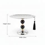 Black & Gold Footed Silver Metal Candy Tray – 20×25cm - Al Kabayel Discount CentreBlack & Gold Footed Silver Metal Candy Tray – 20×25cmServing TraysAKDCAl Kabayel Discount Centre