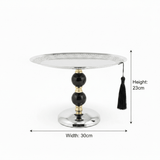 Black & Gold Footed Silver Metal Candy Tray – 23×30cm - Al Kabayel Discount CentreBlack & Gold Footed Silver Metal Candy Tray – 23×30cmServing TraysAKDCAl Kabayel Discount Centre
