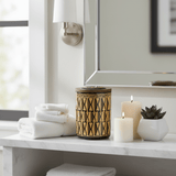 Black & Gold Geometric Ceramic Canister with Lid | 15×10cm - Al Kabayel Discount CentreBlack & Gold Geometric Ceramic Canister with Lid | 15×10cmJars & Food SaversAKDCAl Kabayel Discount Centre