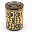 Black & Gold Geometric Ceramic Canister with Lid | 15×10cm - Al Kabayel Discount CentreBlack & Gold Geometric Ceramic Canister with Lid | 15×10cmJars & Food SaversAKDCAl Kabayel Discount Centre