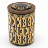 Black & Gold Geometric Ceramic Canister with Lid | 15×10cm - Al Kabayel Discount CentreBlack & Gold Geometric Ceramic Canister with Lid | 15×10cmJars & Food SaversAKDCAl Kabayel Discount Centre