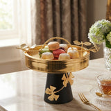 Black & Gold Metal Candy Tray with Ginkgo Leaf Detailing - 17×20 cm - Al Kabayel Discount CentreBlack & Gold Metal Candy Tray with Ginkgo Leaf Detailing - 17×20 cmServing TraysAKDCAl Kabayel Discount Centre