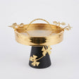 Black & Gold Metal Candy Tray with Ginkgo Leaf Detailing - 17×20 cm - Al Kabayel Discount CentreBlack & Gold Metal Candy Tray with Ginkgo Leaf Detailing - 17×20 cmServing TraysAKDCAl Kabayel Discount Centre