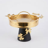 Black & Gold Metal Candy Tray with Ginkgo Leaf Detailing - 17×20 cm - Al Kabayel Discount CentreBlack & Gold Metal Candy Tray with Ginkgo Leaf Detailing - 17×20 cmServing TraysAKDCAl Kabayel Discount Centre