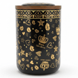 Black & Gold Royal Ceramic Canister with Wooden Lid | 15×10cm | Luxury Storage Jar - Al Kabayel Discount CentreBlack & Gold Royal Ceramic Canister with Wooden Lid | 15×10cm | Luxury Storage JarJars & Food SaversAKDCAl Kabayel Discount Centre