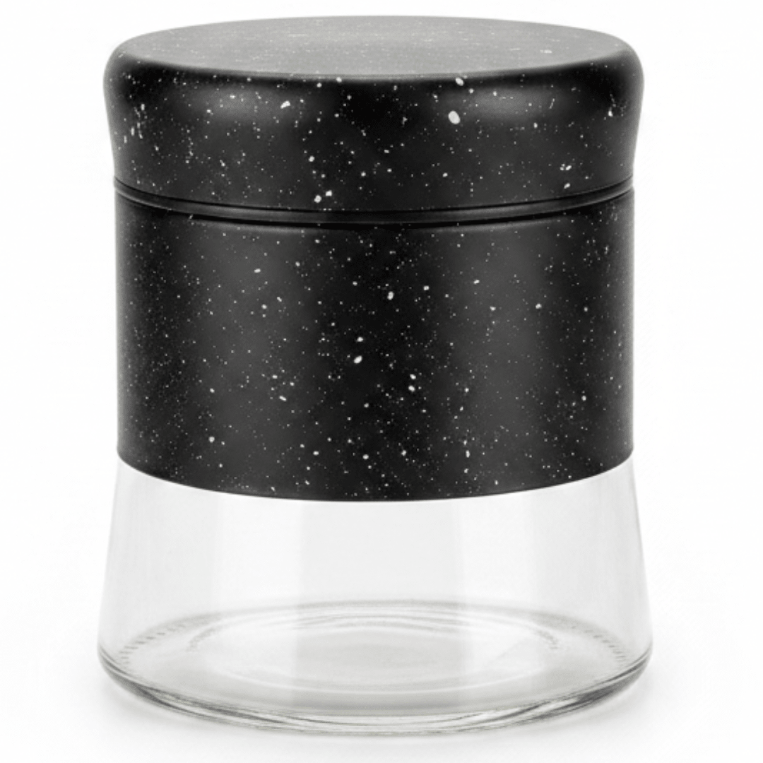 Black Granite Speckled Metal & Glass Canister – 500ml - Al Kabayel Discount CentreBlack Granite Speckled Metal & Glass Canister – 500mlJars & Food SaversAKDCAl Kabayel Discount Centre