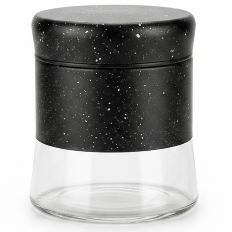 Black Granite Speckled Metal & Glass Canister – 500ml - Al Kabayel Discount CentreBlack Granite Speckled Metal & Glass Canister – 500mlJars & Food SaversAKDCAl Kabayel Discount Centre