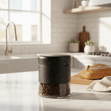Black Granite Speckled Metal & Glass Canister – 500ml - Al Kabayel Discount CentreBlack Granite Speckled Metal & Glass Canister – 500mlJars & Food SaversAKDCAl Kabayel Discount Centre