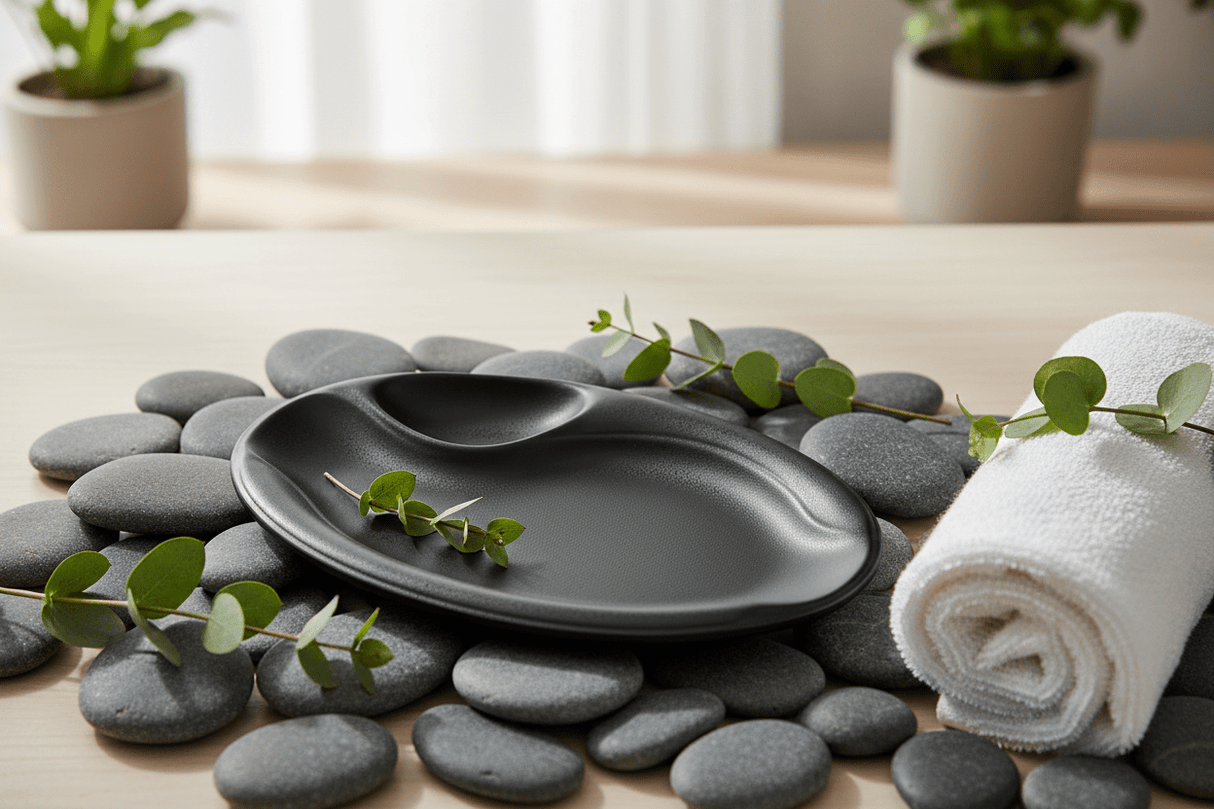 Black Matte Ceramic Oval Serving Plate – 18×30cm - Al Kabayel Discount CentreBlack Matte Ceramic Oval Serving Plate – 18×30cmPlatesAKDCAl Kabayel Discount Centre