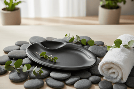 Black Matte Ceramic Oval Serving Plate – 18×30cm - Al Kabayel Discount CentreBlack Matte Ceramic Oval Serving Plate – 18×30cmPlatesAKDCAl Kabayel Discount Centre