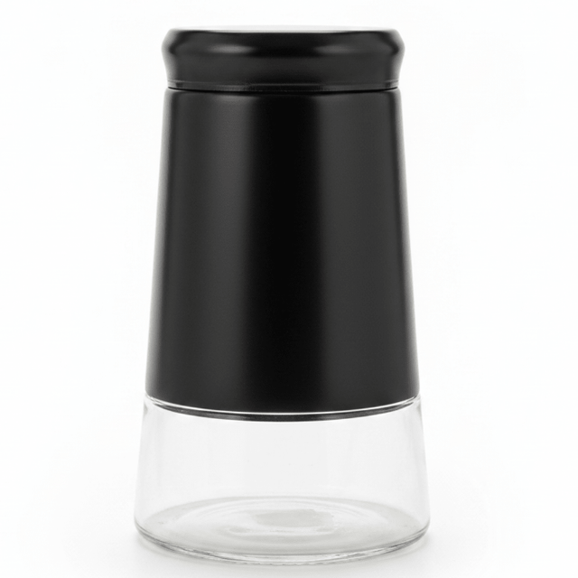 Black Matte Metal & Glass Canister — 1 Litre - Al Kabayel Discount CentreBlack Matte Metal & Glass Canister — 1 LitreJars & Food SaversAKDCAl Kabayel Discount Centre