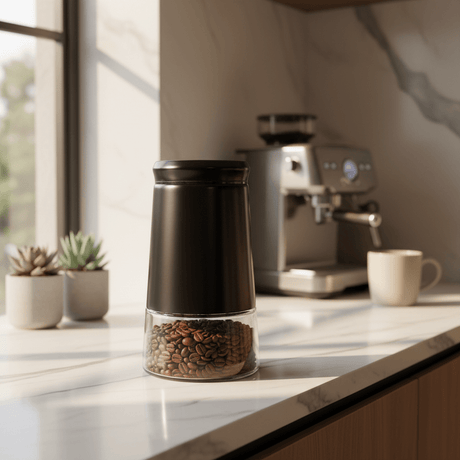 Black Matte Metal & Glass Canister — 1 Litre - Al Kabayel Discount CentreBlack Matte Metal & Glass Canister — 1 LitreJars & Food SaversAKDCAl Kabayel Discount Centre