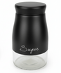 Black Matte Metal & Glass Storage Canister — 1 Litre - Al Kabayel Discount CentreBlack Matte Metal & Glass Storage Canister — 1 LitreJars & Food SaversAKDCAl Kabayel Discount Centre