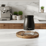Black Matte Metal & Glass Storage Canister — 1 Litre - Al Kabayel Discount CentreBlack Matte Metal & Glass Storage Canister — 1 LitreJars & Food SaversAKDCAl Kabayel Discount Centre