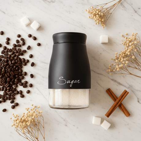 Black Matte Metal & Glass Storage Canister — 1 Litre - Al Kabayel Discount CentreBlack Matte Metal & Glass Storage Canister — 1 LitreJars & Food SaversAKDCAl Kabayel Discount Centre