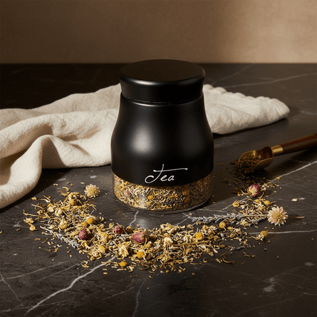 Black Matte Metal & Glass Tea Canister — 750ml | Airtight Storage Jar - Al Kabayel Discount CentreBlack Matte Metal & Glass Tea Canister — 750ml | Airtight Storage JarJars & Food SaversAKDCAl Kabayel Discount Centre