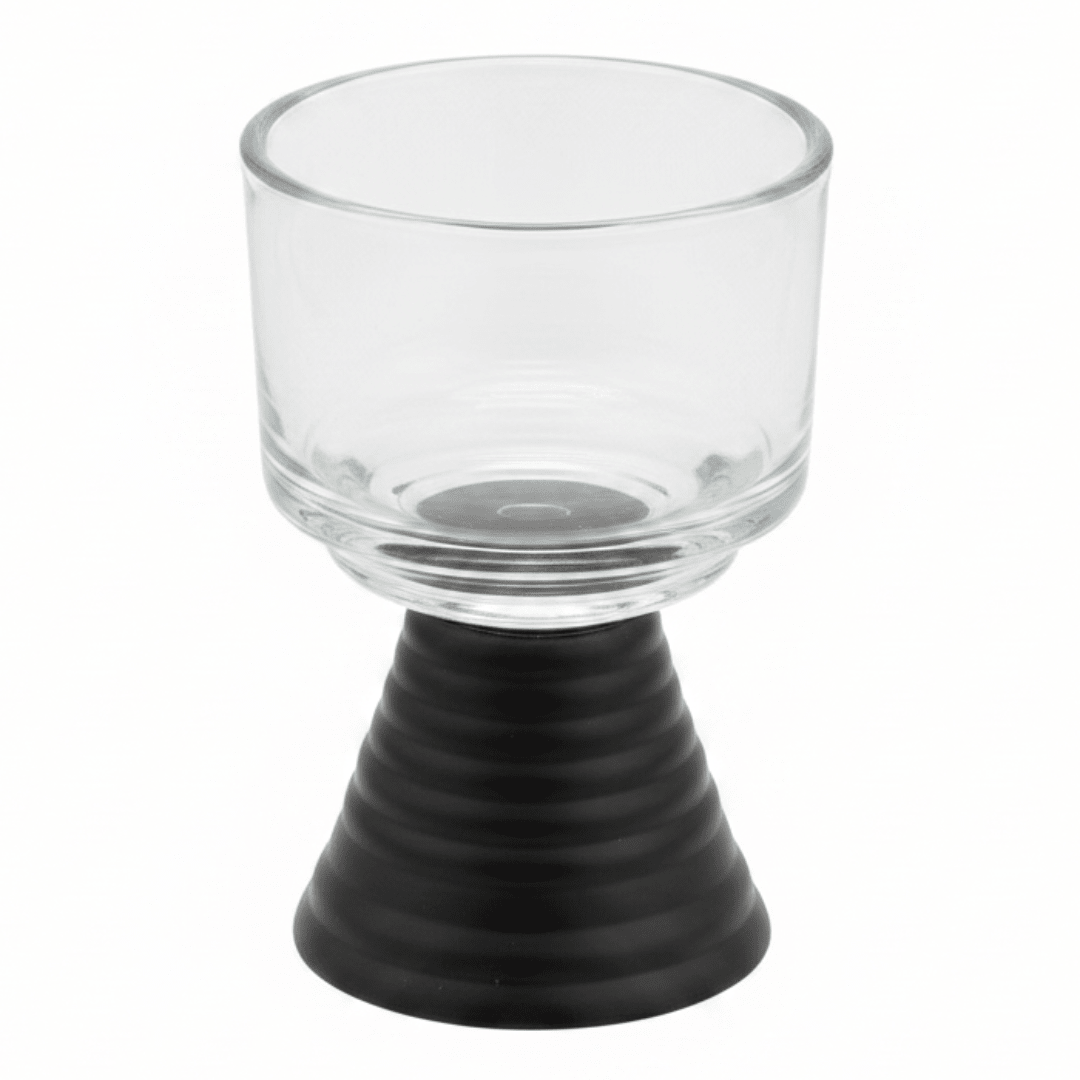 Black Metal Footed Glass Candle Holder for Contemporary Home and Dining Decoration – 11cm - Al Kabayel Discount CentreBlack Metal Footed Glass Candle Holder for Contemporary Home and Dining Decoration – 11cmHome Décor AccentsAKDCAl Kabayel Discount Centre
