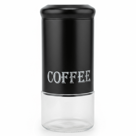 Black Metal & Glass Airtight Canister – 1200ml - Al Kabayel Discount CentreBlack Metal & Glass Airtight Canister – 1200mlJars & Food SaversAKDCAl Kabayel Discount Centre